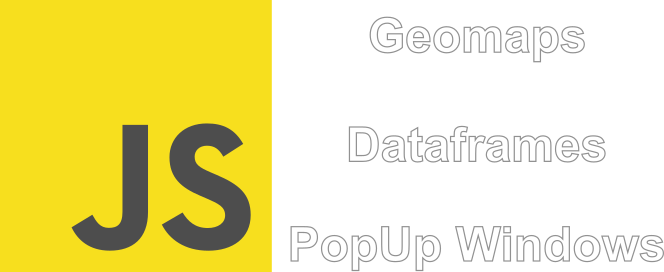 A yellow and black sign that reads 'JavaScript' with a green background.